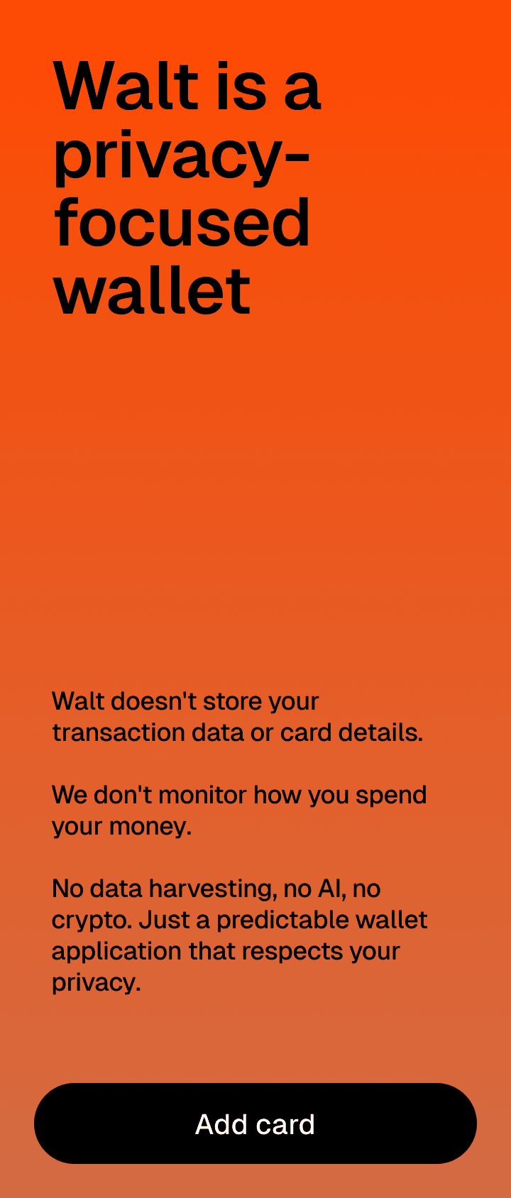 Walt app download screen